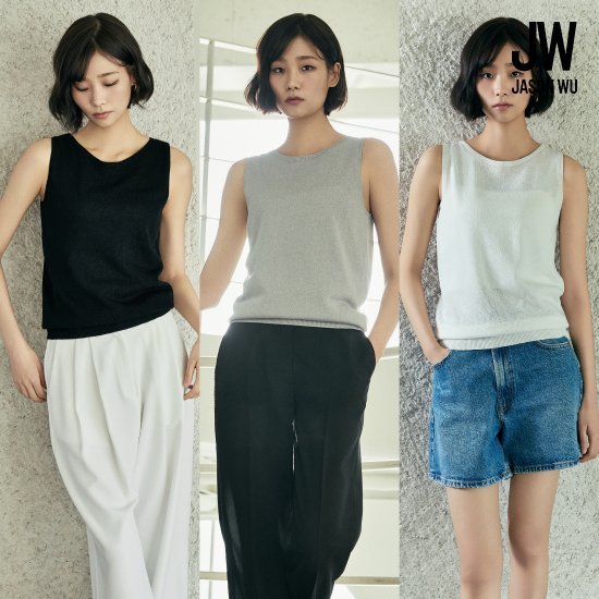 제이슨우 26SS Noa 린넨 홀가먼트 슬리브리스 니트탑 3종 [런칭 가격 69,900원] 4
