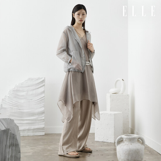 [ELLE] 26SS 엘르 나일론 시어 윈드 점퍼 1종 2