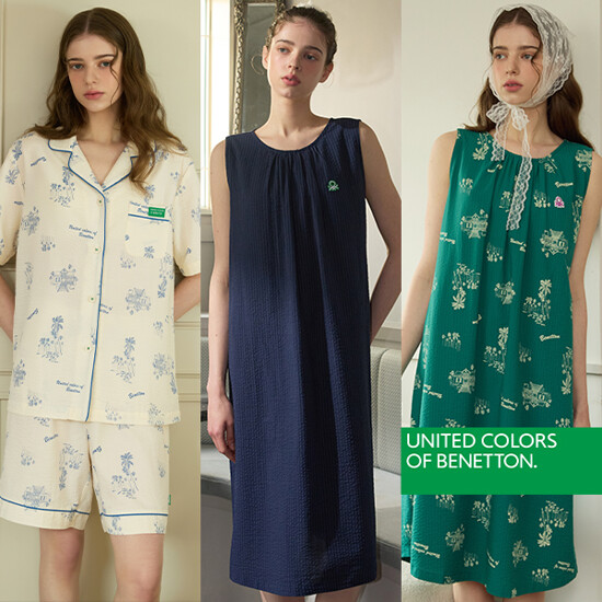 [BENETTON]26NEW 베네통 여성용 인견 시어서커 4종 (파자마2pcs+원피스2pcs) 