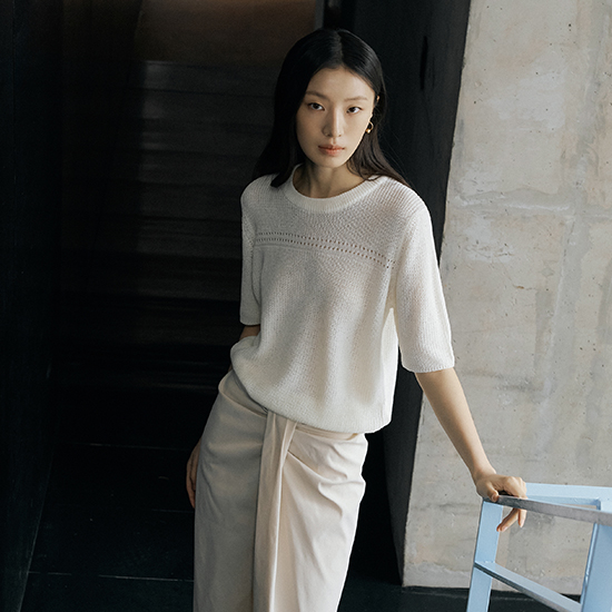 [2만원인하] 26SS 펀칭 라인 스카시 벌룬 니트 4종 3