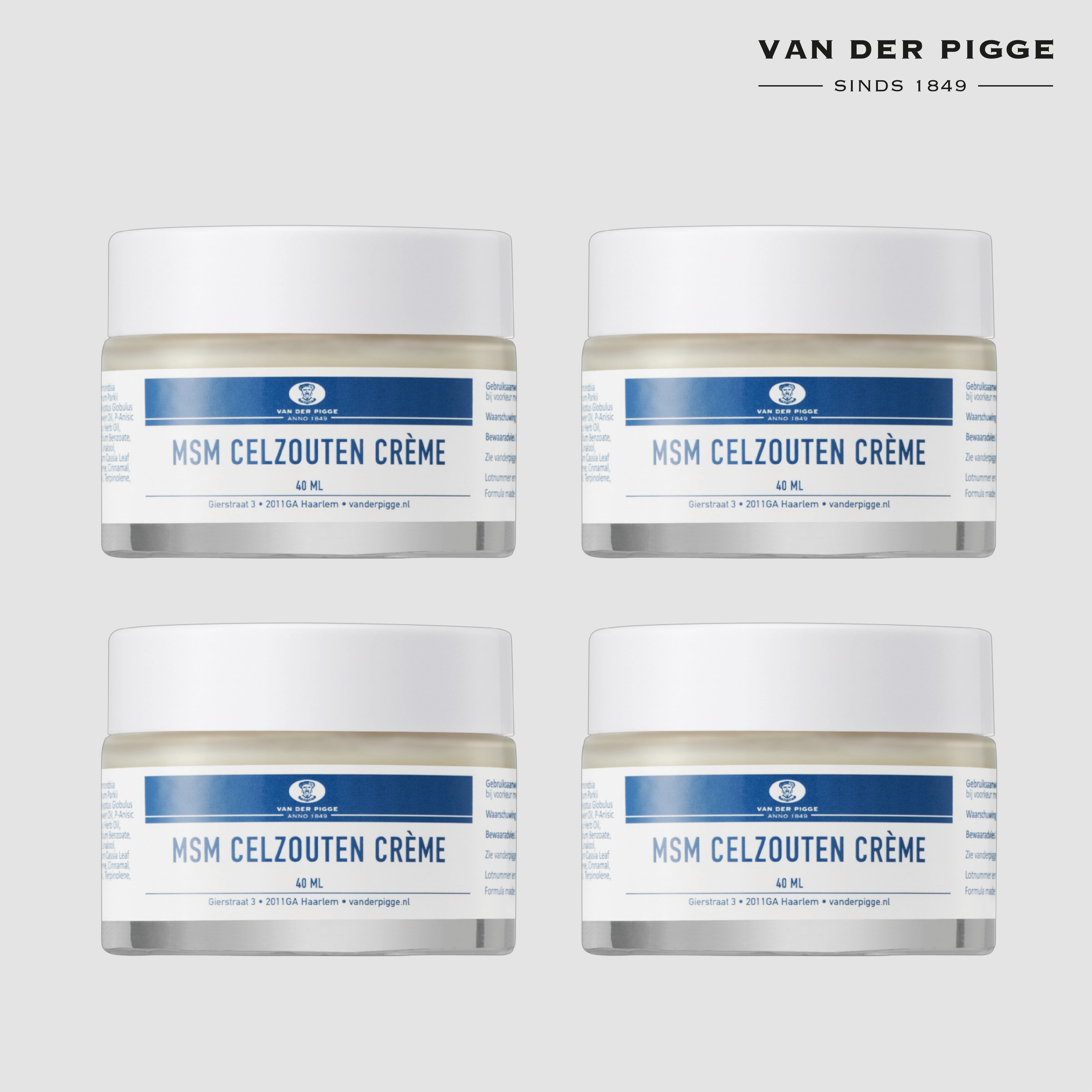 VAN DER PIGGE 네덜란드 오리지널 MSM유황솔트크림 4개