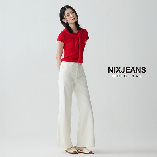 닉스 NIX 여성 씬라이트 와이드핏 썸머 데님 2종 세트 3