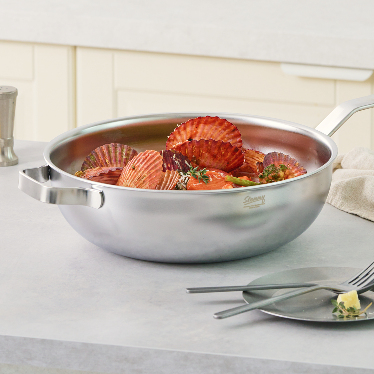 (MLC)무연마제 통5중 스텐웍 28cm 2