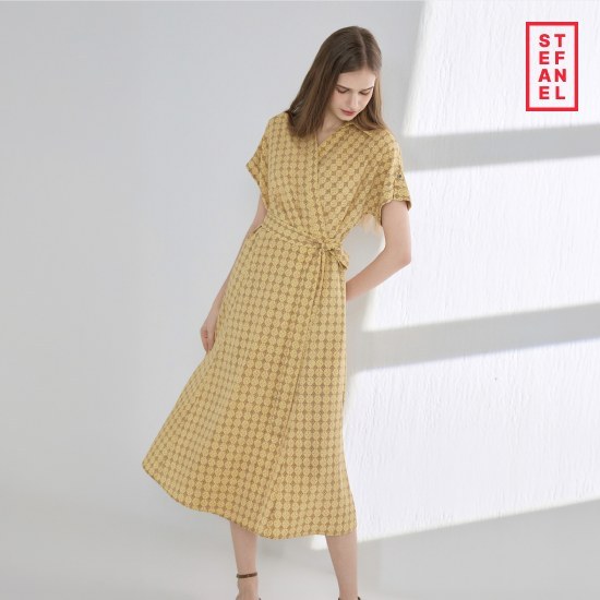 스테파넬 26SS 프린트 랩스타일 원피스 3