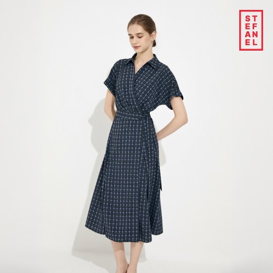 스테파넬 26SS 프린트 랩스타일 원피스 2