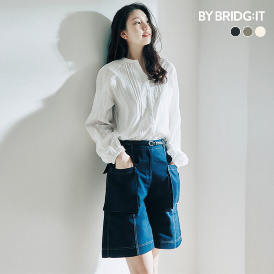 (런칭가 69,900원) 26SS 옥스포드 코튼 100 스티치 하프팬츠 3종(+벨트)