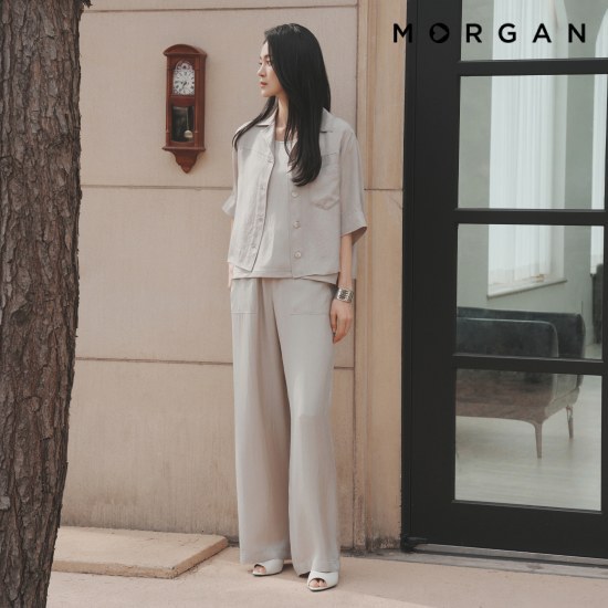 모르간 26SS 아세테이트 100% 밴딩 팬츠[런칭 가격 79,900원] 2