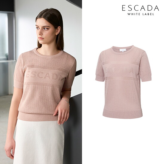 [상시가 199,000원] ESCADA 26SS 여성 크로쉐 풀오버 + 나시 니트 2종 3