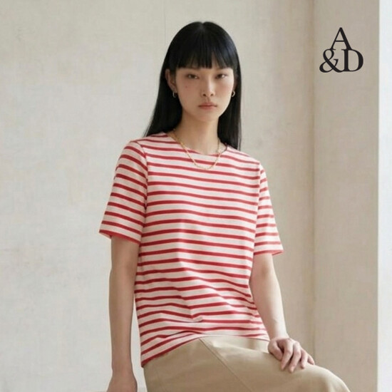 [론칭가 69900원][AnD] 에이앤디 26SS 마린 스트라이프 티셔츠 4종 4