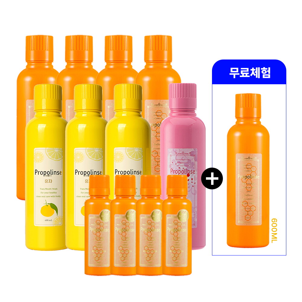 ★2026 이구성 마지막★ [패밀리패키지] 가글 오리지널 600ml 4개 + 유자 600ml 3개 + 벚꽃 600ml 1개 + 오리지널 150ml 4개 + 오리지널 600ml 1개(무료체험)