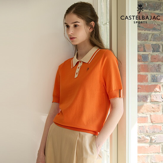 [런칭가 99,000원] 까스텔바작 26SS 여성 메종 헤리티지 카라 니트 2종 3
