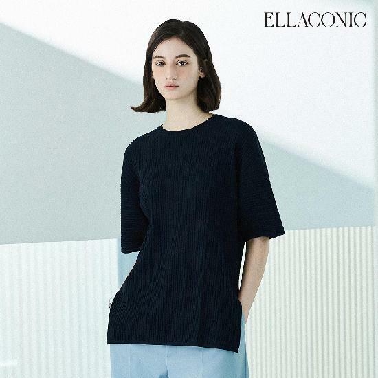 [삼성카드5%할인][런칭가 79,000원→2만원 ↓] 엘라코닉 썸머 코튼 플리츠 풀오버 (26SS)  3