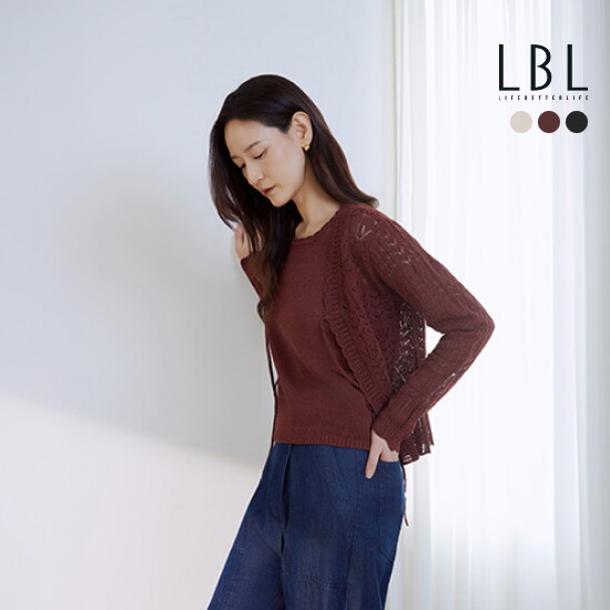 ○26SS 린넨블렌디드 크로셰 가디건+니트 SET 2