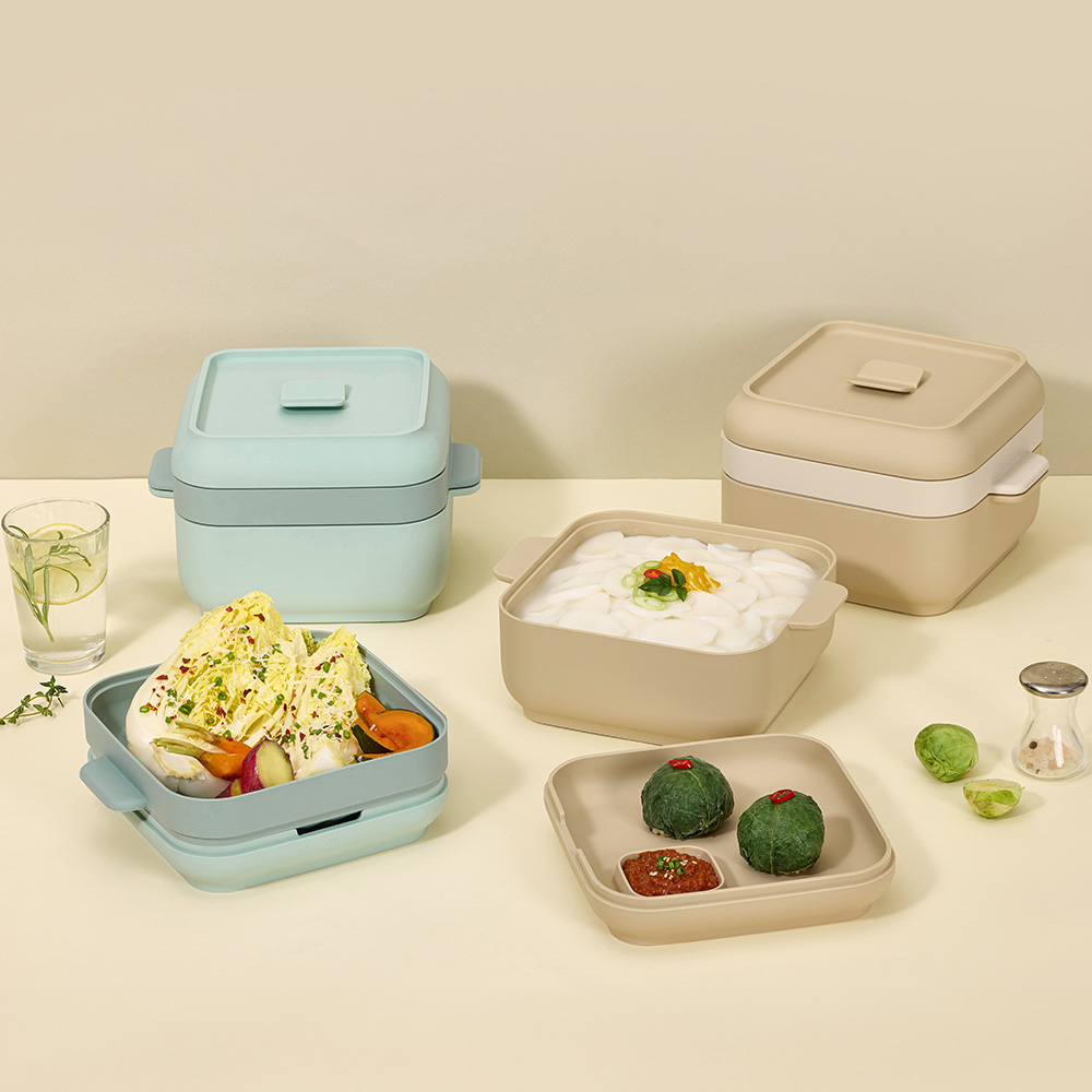 요리 실리콘 전자레인지 찜기 멀티 1600ml 4