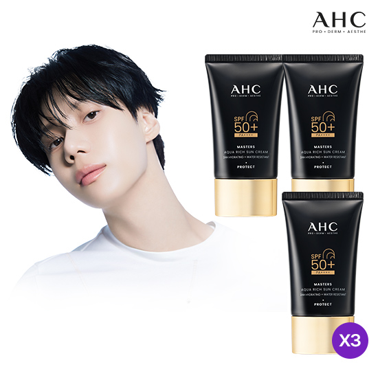 [점보용량] 마스터즈 아쿠아 리치 선크림 60ml 3개