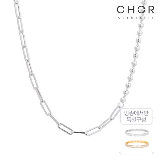 코어 어센틱 SILVER 925 믹스 에디션 목걸이+(방송 중)바게트 15캐럿 테니스 팔찌