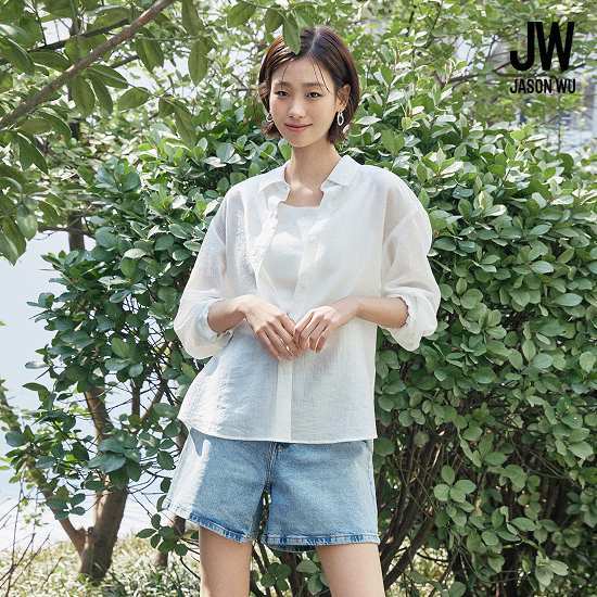 제이슨우 26SS NEW Jamie 썸머 시어 셔츠 3종 (블루체크 1종 + 솔리드 2종) [런칭 가격 79,900원] 3
