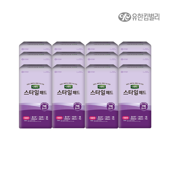 스타일 패드 대용량 18매 x 12팩