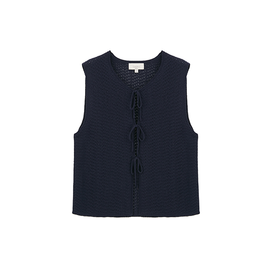 [최초가 69,900원] 26SS 크로쉐 리본 베스트 3종 4