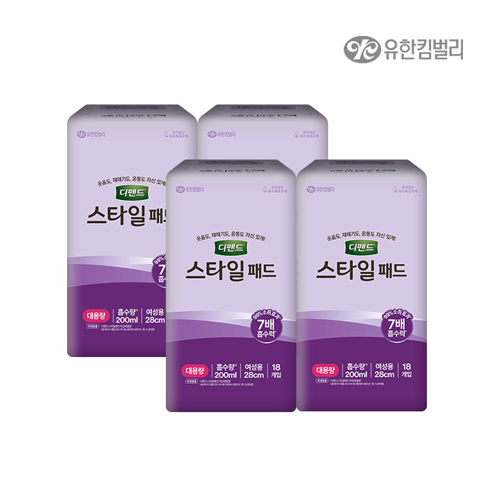 스타일 패드 참숯 안심중용량 18매 x 4팩