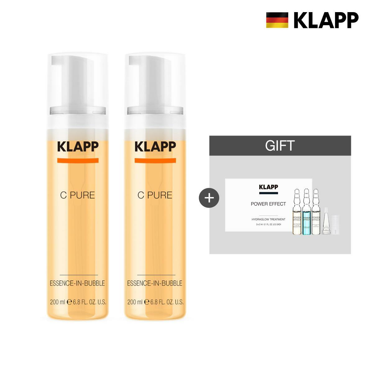 [삼성카드5%할인][스페셜]클랍 C-PURE C퓨어 에센스 인 버블 2병구성+증정 앰플 1박스 (앰플 EXP.26.11)