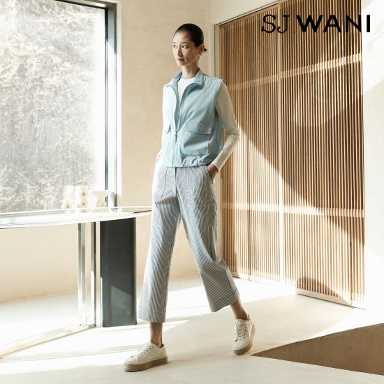 SJ와니 26SS UV컷 스트라이프 크롭 팬츠 1종 (골프) [런칭 가격 89,900원] 2