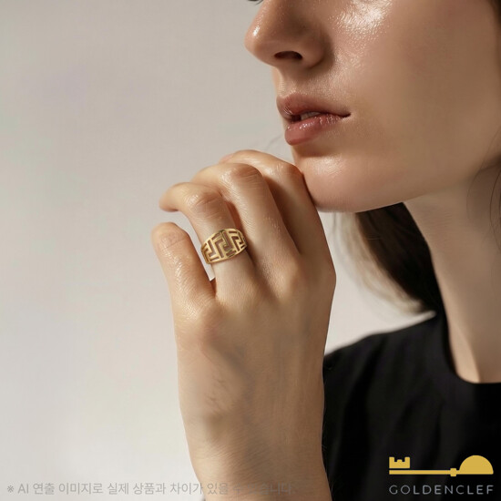 골든클레프 18K 그릭(GREEK) 그라데이션 반지