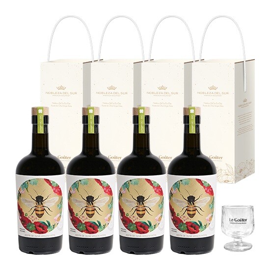 [방송한정물량] 노블레사 델 수르 에코데이 올리브오일 500ml x 4병(선물 포장+샷잔) (T) 2