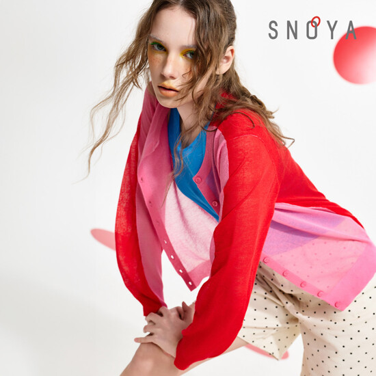 [SNOYA]스노야 26SS 린넨블렌디드 컬러팝 시어 가디건 3