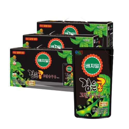 베지밀 검은콩 고칼슘 190mlx45팩, 검은콩 아몬드호두 190mlx45팩, 총90팩 4