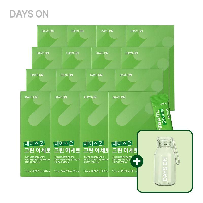 데이즈온 그린 아세로라C 16박스 (1.5g x 14포 x 16박스) + 에코젠텀블러