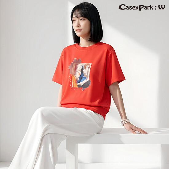 [론칭가 79900원] 케이시박W 26 썸머 아트웍 티블라우스 3종 2