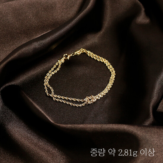 골든클레프 18K 두줄 매듭 팔찌 3