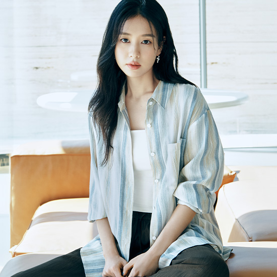 [최초가79,900원]26SS 루즈핏 멀티 스트라이프 아사셔츠 2종 2