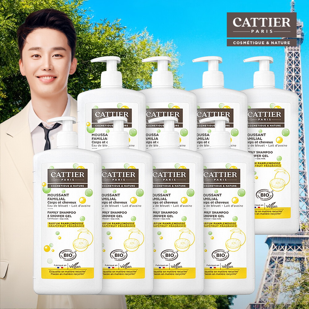 [패밀리패키지]프랑스 국민템 까띠에 바디워시(오트밀크 1,000ml * 8통)