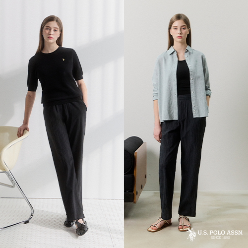 [U.S POLO ASSN.] 26SS 세미 플리츠팬츠 2종 여성