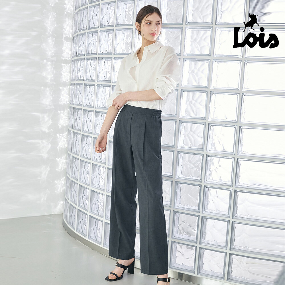 Lois 로이스 26SS 여성 핀턱 세미와이드 팬츠 3종 2