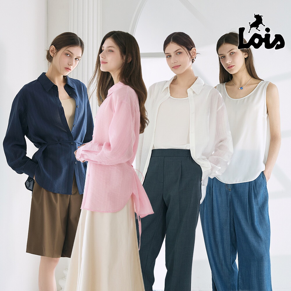 Lois 로이스 26SS 여성 리오셀 블렌디드 루즈핏 셔츠 3종(+이너 1종)