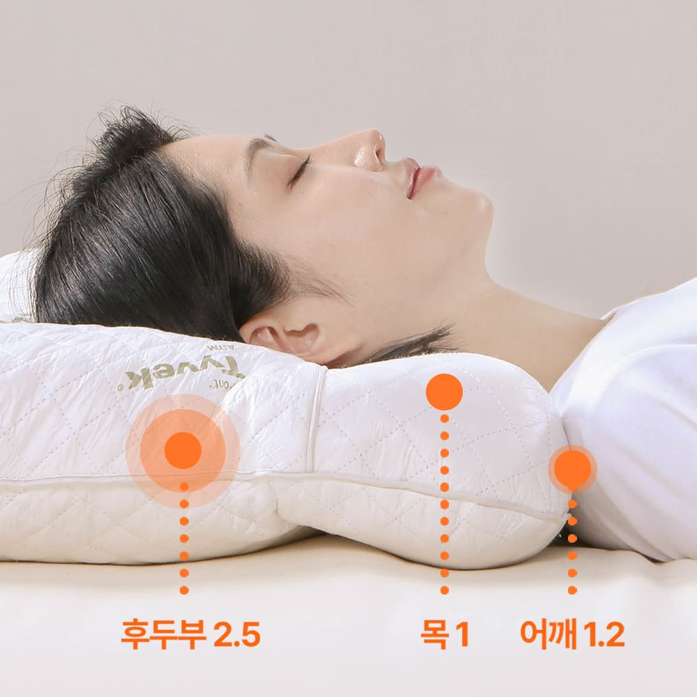 우유베개 알파 성인 천연라텍스 기능성 경추베개 2