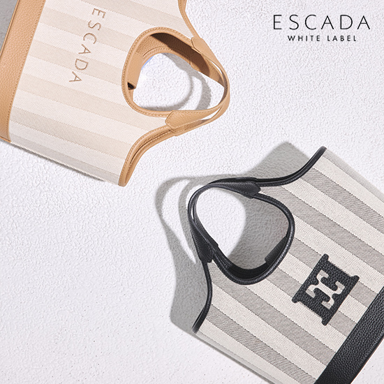 [상시가 259,000원]ESCADA 화이트라벨 26SS 레더 자카드 토트백(+스카프) 3