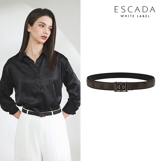 [상시가 199,000원]ESCADA 26SS 리버서블 레더 벨트 3