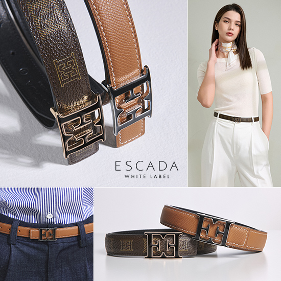 [상시가 199,000원]ESCADA 26SS 리버서블 레더 벨트 2