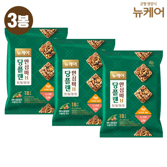 뉴케어 당플랜 한입영양 안심바 (10g x 18입 x 3봉)