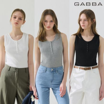 [GABBA]가바 슬리브리스 코튼탑 3종세트