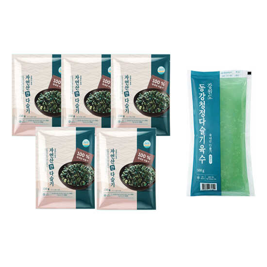 [방송에서만] 강원도 동강 자연산 2026년 햇 깐다슬기 250g 5팩 + 다슬기육수 500g 1팩 2