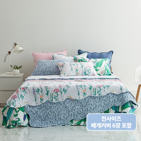 ★메종노아★삶아빤듯 속깨끗 워싱스프레드(3종)+베개커버(6장)