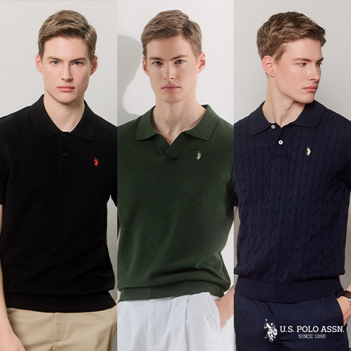 [방송에서만 앱 5%할인+앱5%적립][USPA] 26SS 남성 코튼 반팔 니트 3종