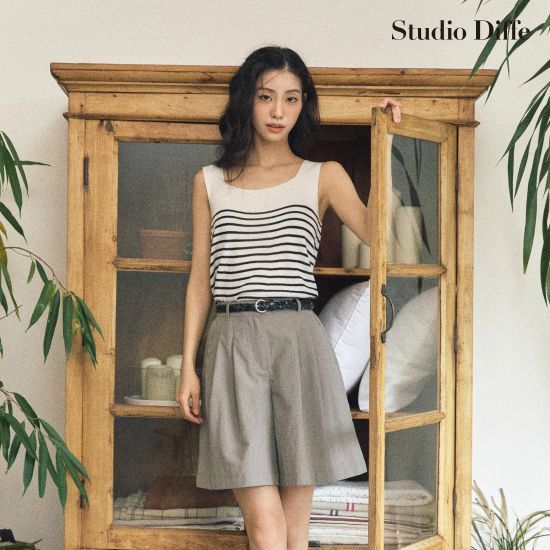 스튜디오디페 26SS 나일론 핀턱 쇼츠 2종