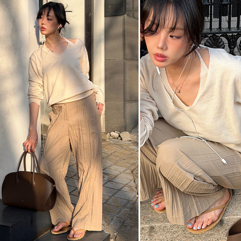 [동가게단독]26SS 린넨블렌디드 핸드플리츠 팬츠 4