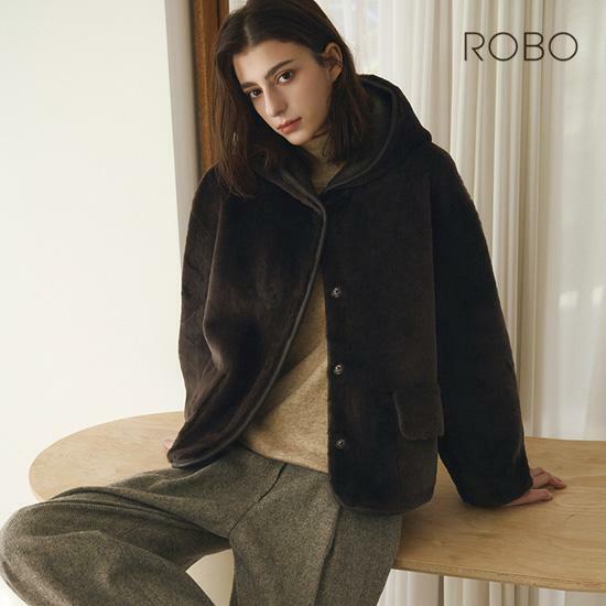 [삼성카드5%할인][ROBO] 로보 25FW 리버시블 후드 숏 무스탕 2